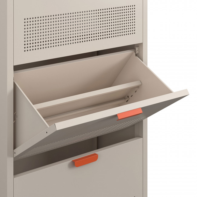 Adel - Meuble à chaussures 3 portes en métal H120cm