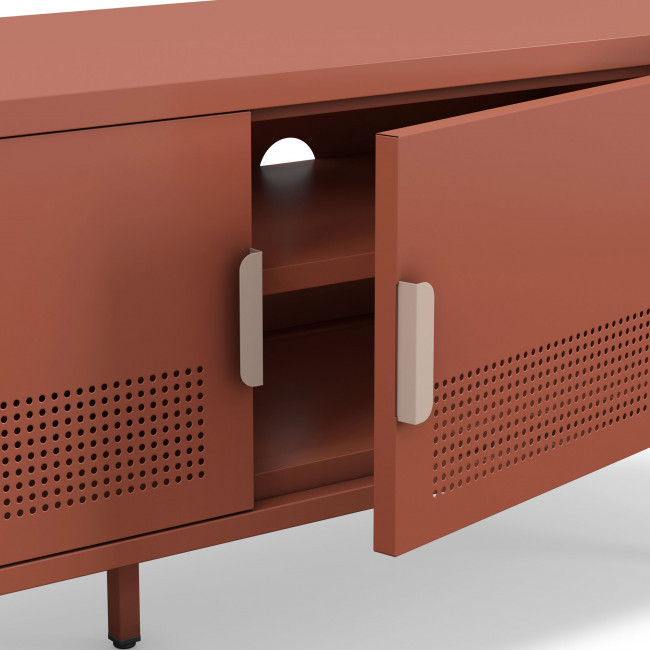 Adel - Meuble TV 2 portes en métal L120cm