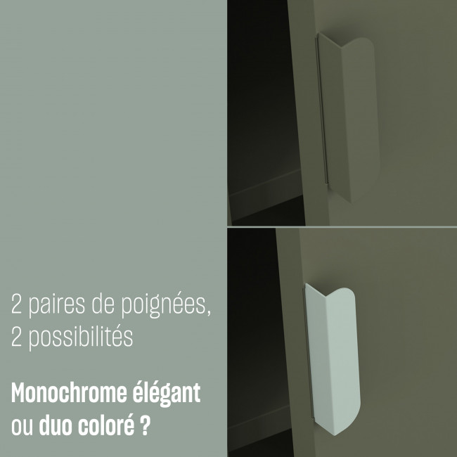 Adel - Bureau 1 porte en métal L120cm