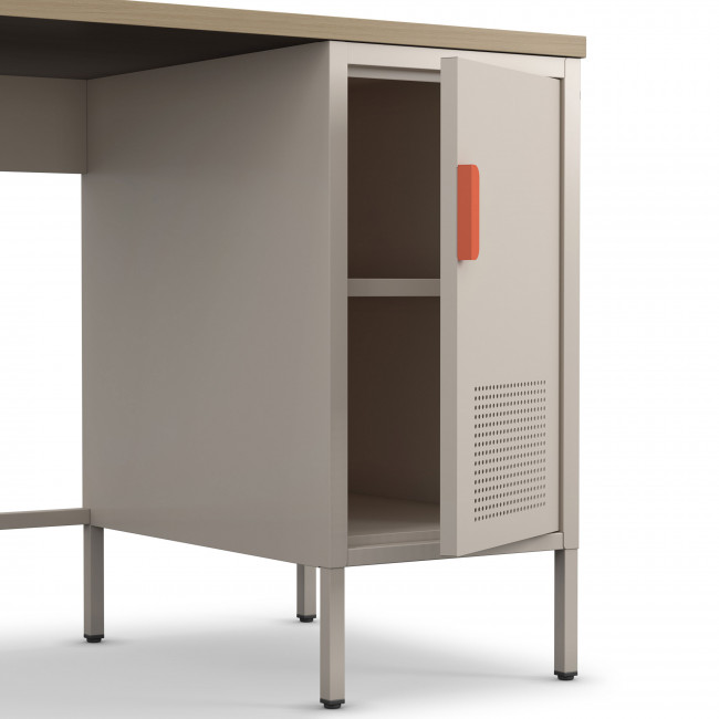 Adel - Bureau 1 porte en métal L120cm