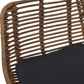 Chaise de bar design en rotin 67cm Capurgana