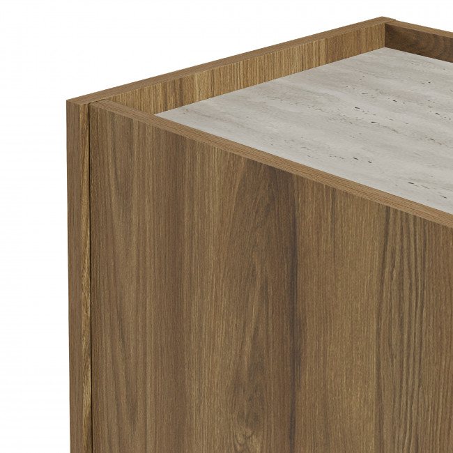 Boxy - Buffet 2 portes en bois et métal L100cm