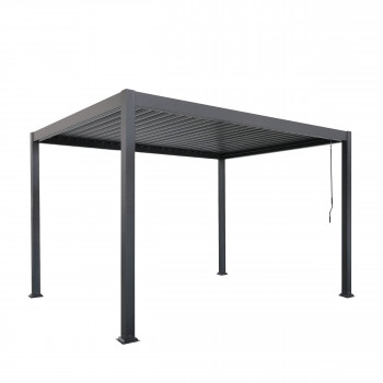 Tero - Pergola bioclimatique en aluminium 4x3m - anthracite