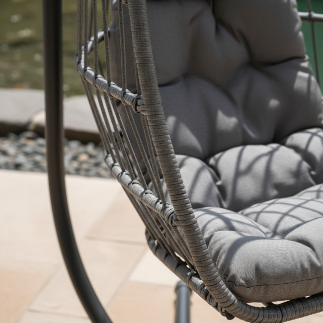 Sully - Fauteuil suspendu de jardin en corde et métal