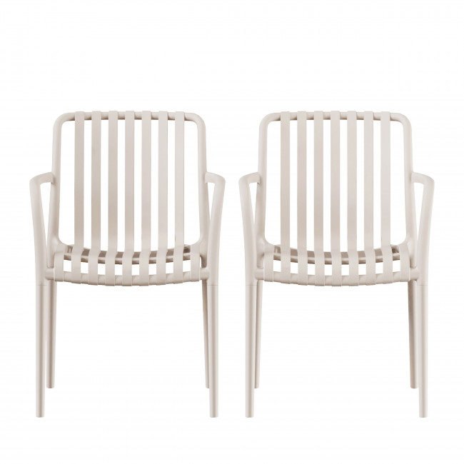 Brano - Lot de 2 fauteuils indoor/outdoor en plastique