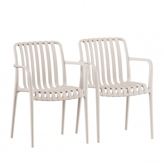 Brano - Lot de 2 fauteuils indoor/outdoor en plastique