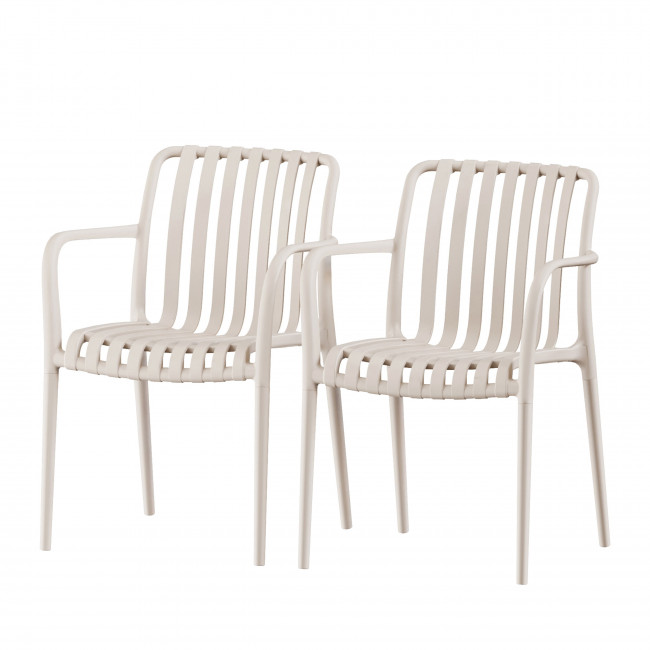 Brano - Lot de 2 fauteuils indoor/outdoor en plastique