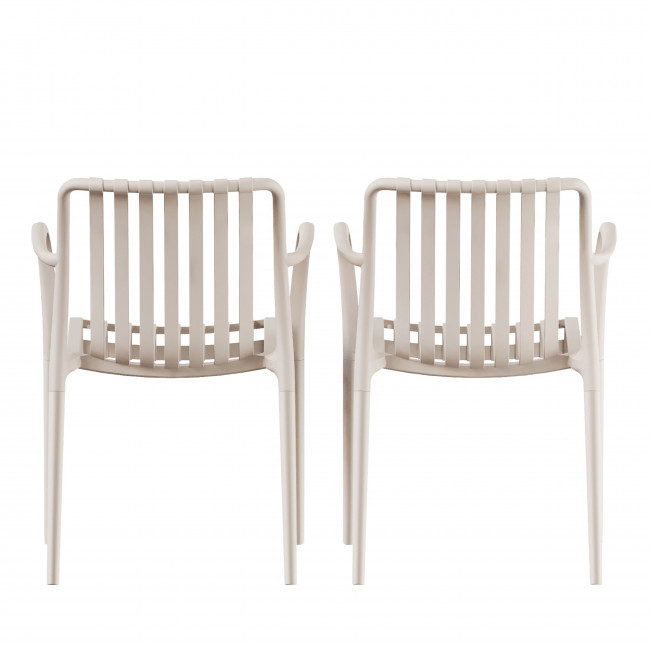 Brano - Lot de 2 fauteuils indoor/outdoor en plastique