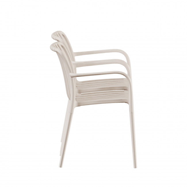Brano - Lot de 2 fauteuils indoor/outdoor en plastique