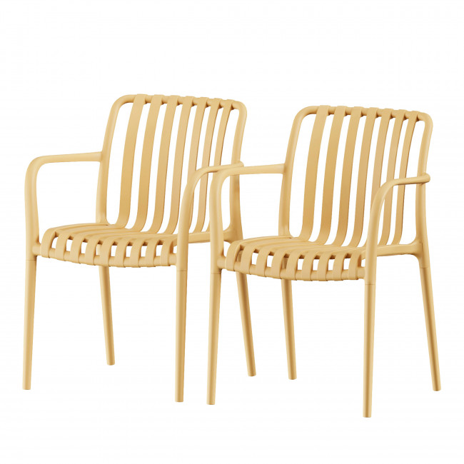 Brano - Lot de 2 fauteuils indoor/outdoor en plastique