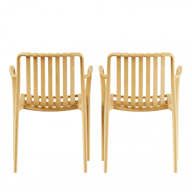 Brano - Lot de 2 fauteuils indoor/outdoor en plastique