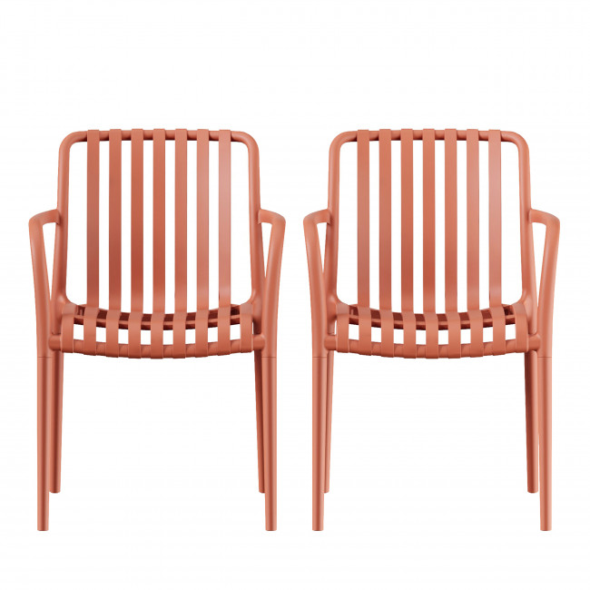 Brano - Lot de 2 fauteuils indoor/outdoor en plastique