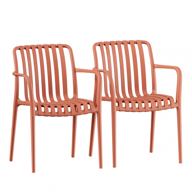Brano - Lot de 2 fauteuils indoor/outdoor en plastique