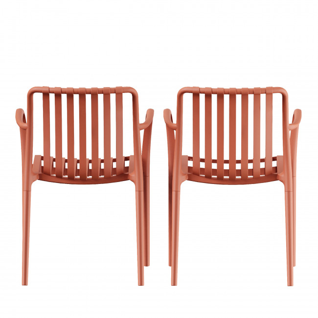 Brano - Lot de 2 fauteuils indoor/outdoor en plastique