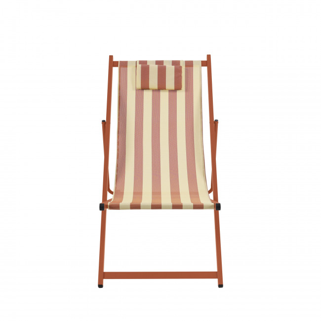 Brisa - Lot de 2 chiliennes à rayures et aluminium