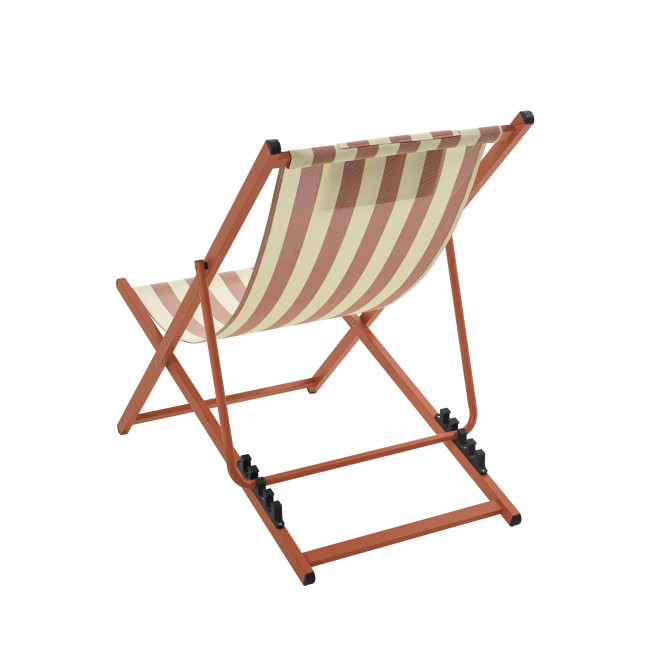 Brisa - Lot de 2 chiliennes à rayures et aluminium