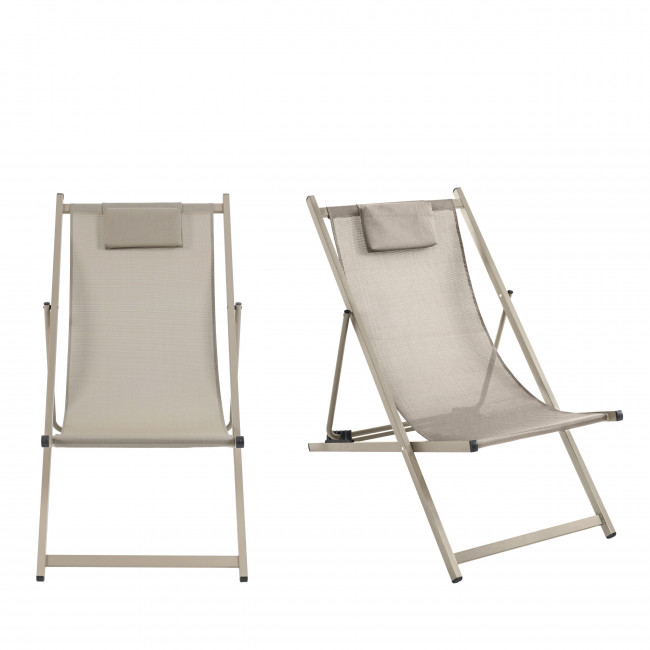 Brisa - Lot de 2 chiliennes en aluminium