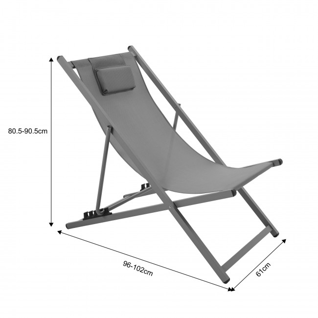 Brisa - Lot de 2 chiliennes en aluminium