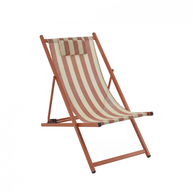 Brisa - Lot de 2 chiliennes à rayures et aluminium