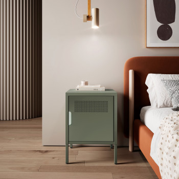 Adel - Table de chevet 1 porte en métal L40cm