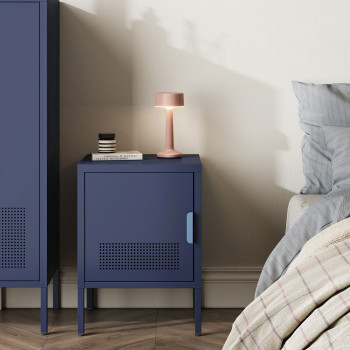 Adel - Table de chevet 1 porte en métal L40cm