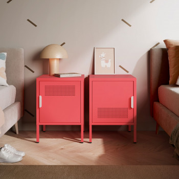 Adel - Table de chevet 1 porte en métal L40cm