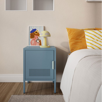 Adel - Table de chevet 1 porte en métal L40cm