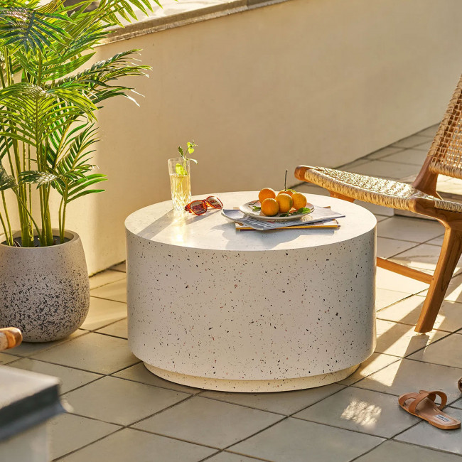 Bonnie - Table basse ronde en effet terrazzo ø70cm