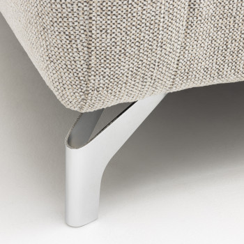 Steffen - Canapé droit 3 places en tissu et pieds chrome