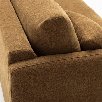 Steffen - Canapé convertible 3 places en tissu et pieds chrome