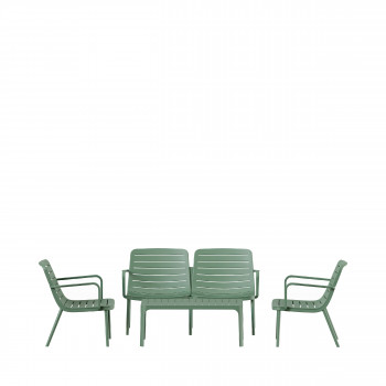 Moro - Salon de jardin 4 personnes en résine