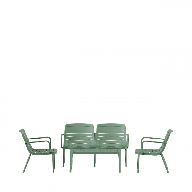 Moro - Salon de jardin 4 personnes en résine