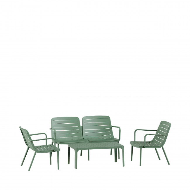 Moro - Salon de jardin 4 personnes en résine