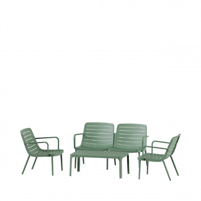 Moro - Salon de jardin 4 personnes en résine