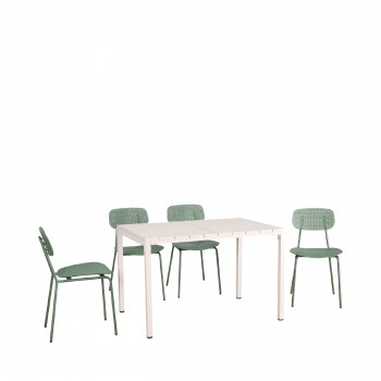 Orka - Ensemble table et chaises 4 personnes en métal