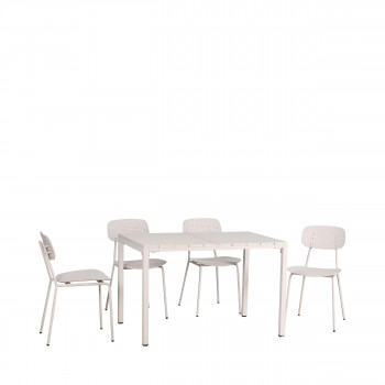 Orka - Ensemble table et chaises 4 personnes en métal
