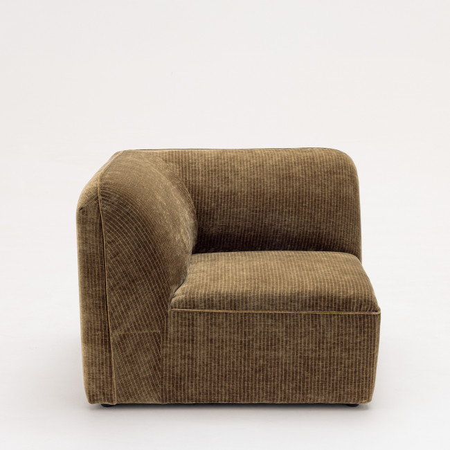 Noor - Angle réversible pour canapé modulable en velours côtelé 