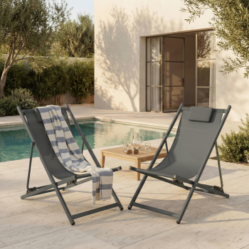 Brisa - Lot de 2 chiliennes en aluminium