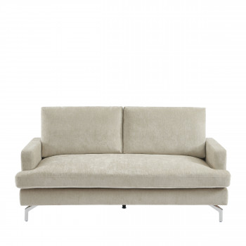 Sophie - Canapé 3 places en tissu pieds chrome