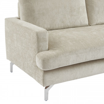 Sophie - Canapé 3 places en tissu pieds chrome