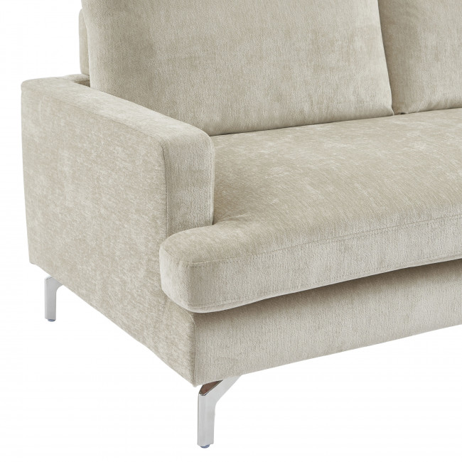 Sophie - Canapé 3 places en tissu pieds chrome