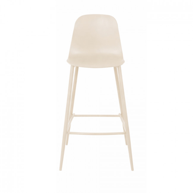 Portland - Lot de 4 tabourets de bar intérieur et extérieur en plastique et métal H65cm