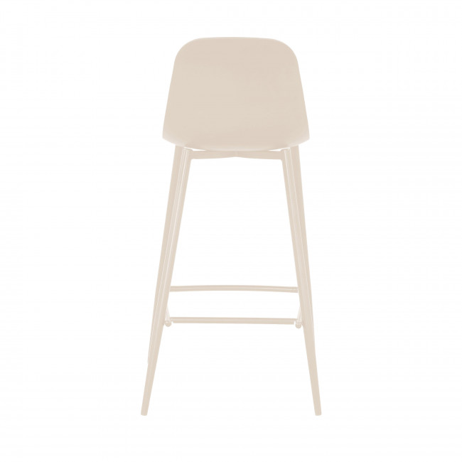 Portland - Lot de 4 tabourets de bar intérieur et extérieur en plastique et métal H65cm