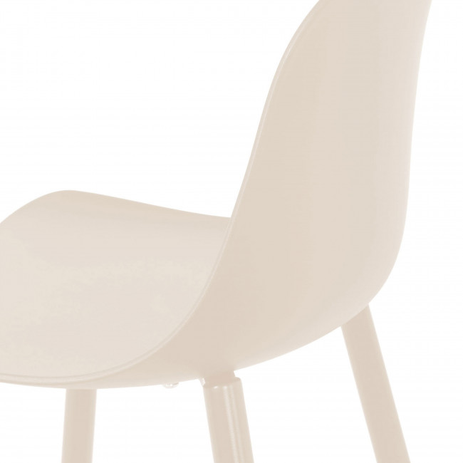 Portland - Lot de 4 tabourets de bar intérieur et extérieur en plastique et métal H65cm