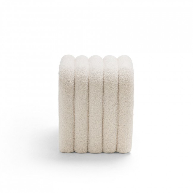 Mui - Lot de 2 tabourets rembourrés en tissu bouclette