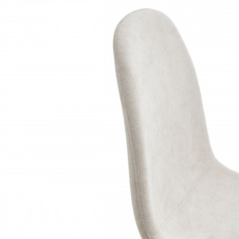 Bella - Lot de 2 chaises en tissu piètement effet bois