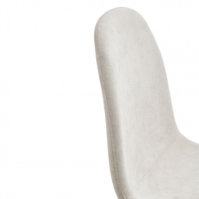 Bella - Lot de 2 chaises en tissu piètement effet bois