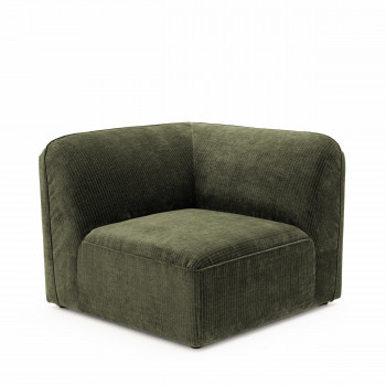 Noor - Angle réversible pour canapé modulable en velours côtelé 