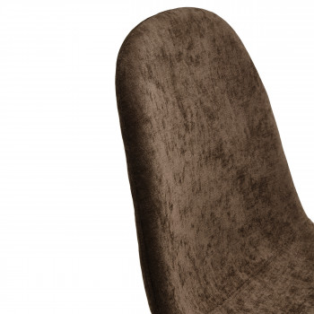 Bella - Lot de 2 chaises en tissu piètement effet bois