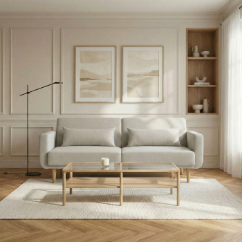 Emma - Canapé convertible 3 places en tissu